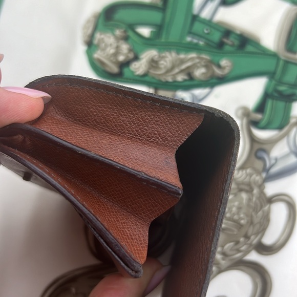 Louis Vuitton LV Monogram Porte Monnaie Gousset Coin Purse logo wallet mini Auth - Picture 13 of 14